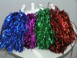 פונפונים למעודדות בצבע מטאלי